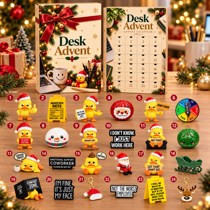 The Desk Advent Calendar 2026 – 24 Days of Funny Office Surprises, Mini Ducks & Desk Gifts