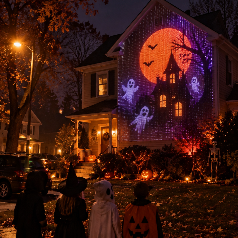 👻HALLOWEEN DIY LED CURTAIN DISPLAY