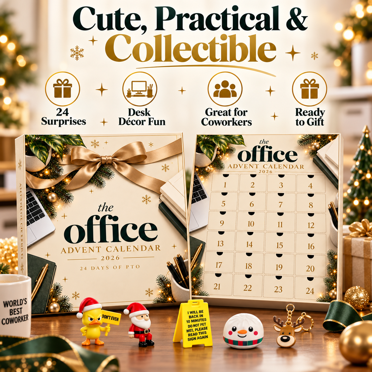 The Office Advent Calendar 2026 – 24 Days of PTO, Funny Desk Surprises & Coworker Christmas Gift