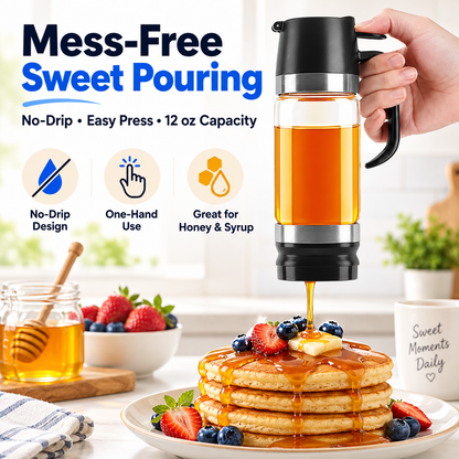 Hot sales🔥12 oz No-Drip Honey & Syrup Dispenser with Base