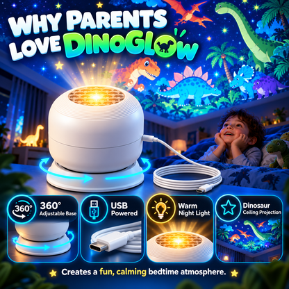 DinoGlow Dinosaur Room Projector – Immersive Dinosaur-Themed Kids' Bedroom Light