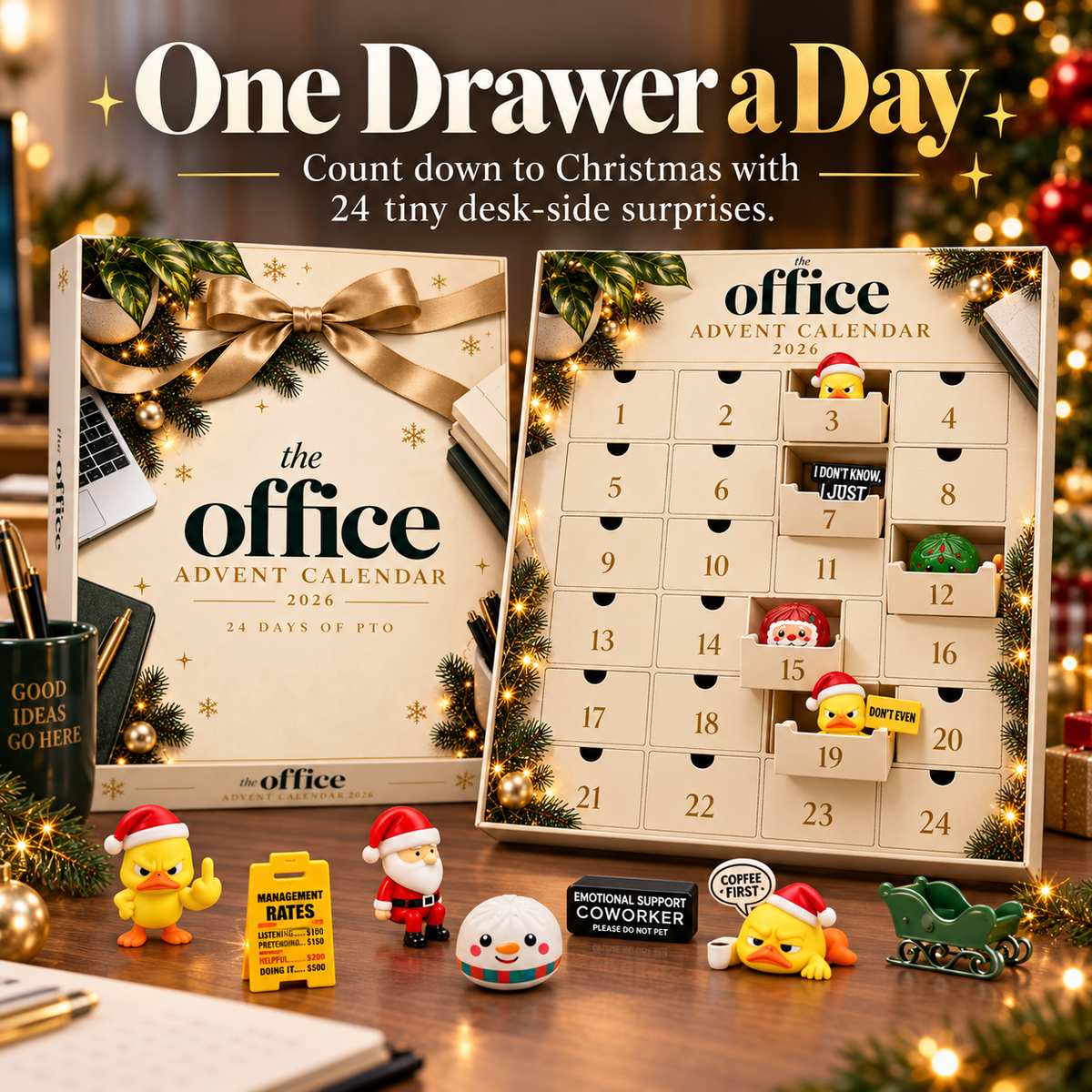 The Office Advent Calendar 2026 – 24 Days of PTO, Funny Desk Surprises & Coworker Christmas Gift