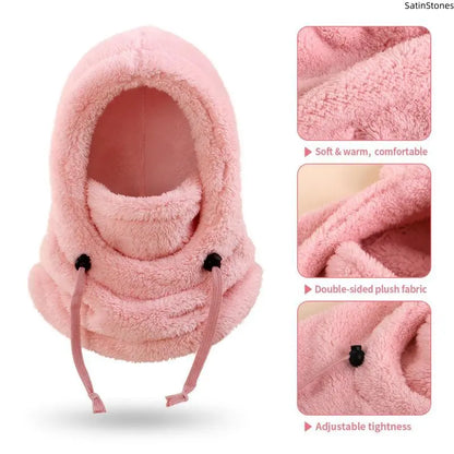 Kids Fleece Balaclava & Neck Warmer – Cozy Winter Hood for Ages 3–10