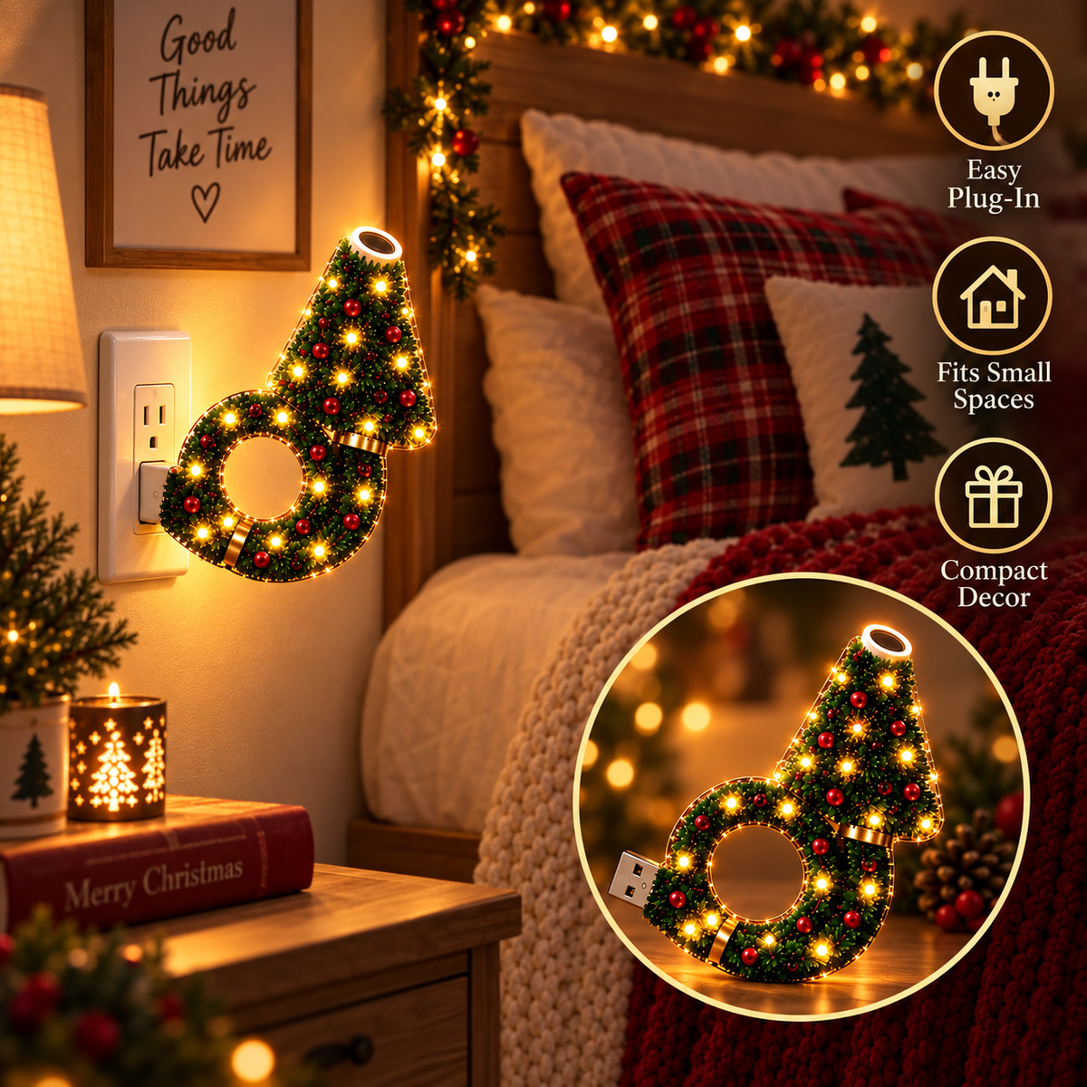 Hot sales🔥USB Christmas Projector Night Light