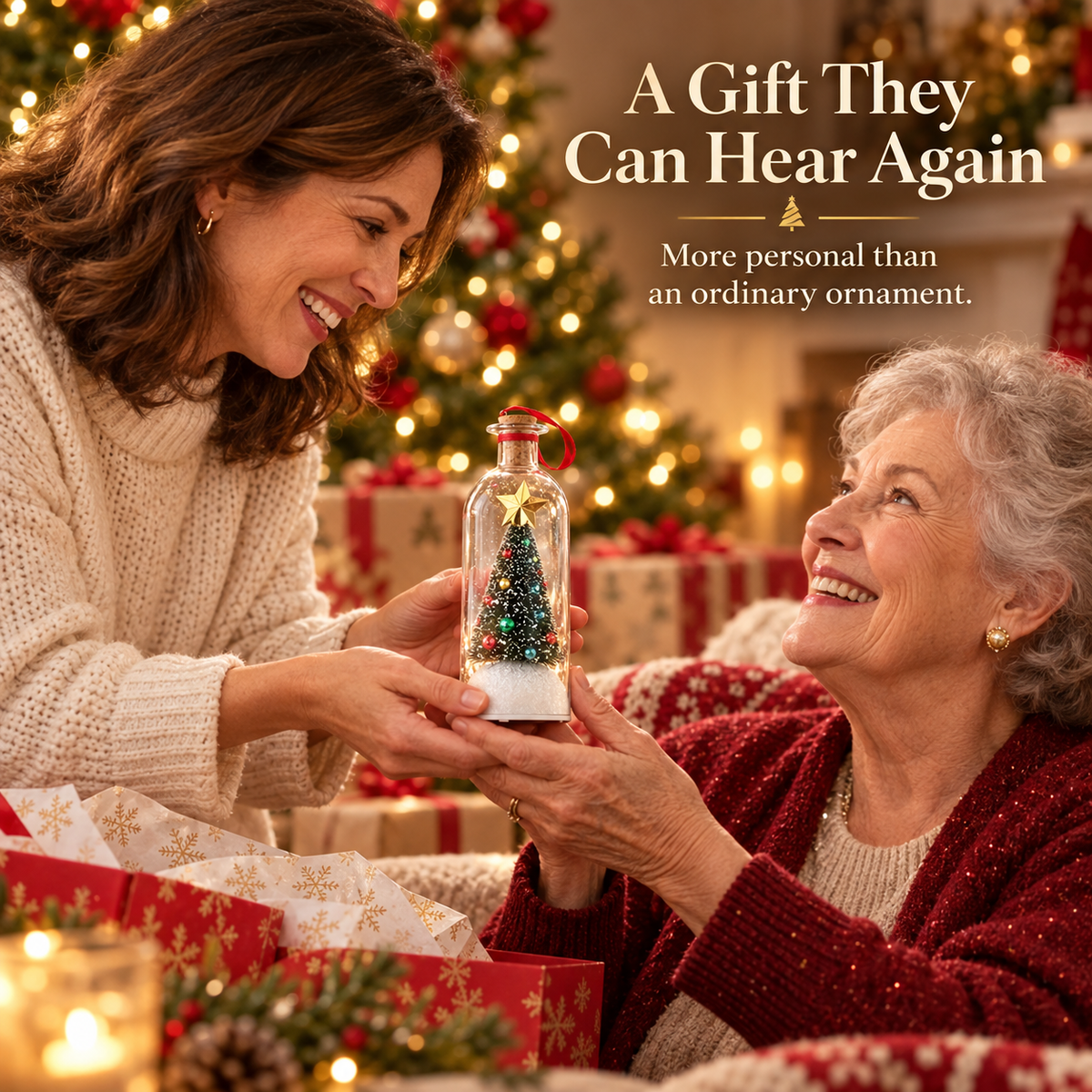 ⏰Limited Stock 50% OFF - 🎄🎙️ Christmas Voice Keepsake Bottle™ – Record Your Love, Keep Their Voice Close ❤️✨