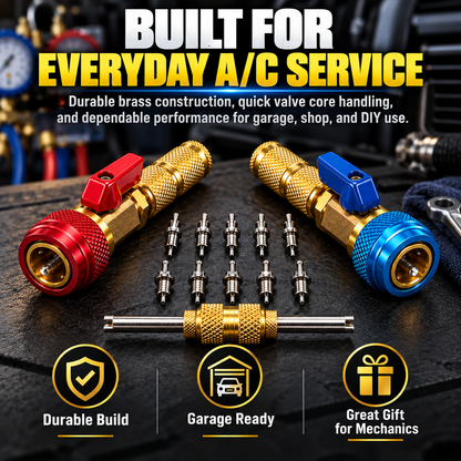Hot sales🔥R134A Valve Core Remover & Installer Kit – A/C Service Tool Set
