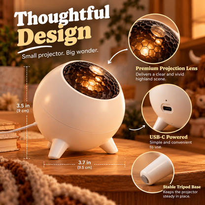 🔥Last day 50% OFF🎁Highland Cow Projector – Cozy Countryside Room Decor
