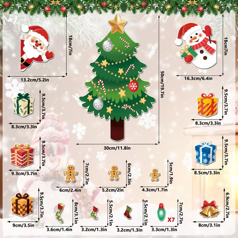 🎄 Magnetic Christmas Decorations – DIY Reusable Fridge Magnets with Christmas Tree & Holiday Characters