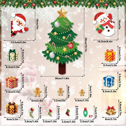 🎄 Magnetic Christmas Decorations – DIY Reusable Fridge Magnets with Christmas Tree & Holiday Characters