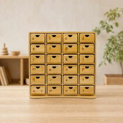 Montessori Phonics Cabinet With 120 Miniature Objects