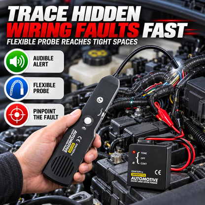Automotive Open & Short Circuit Finder – Non-Destructive Wire Tracer & Electrical Fault Locator for DC Systems Under 42V