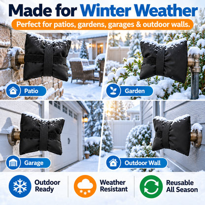 4-Pack Insulated Outdoor Faucet Covers – Reusable Winter Freeze Protection for Garden Faucets