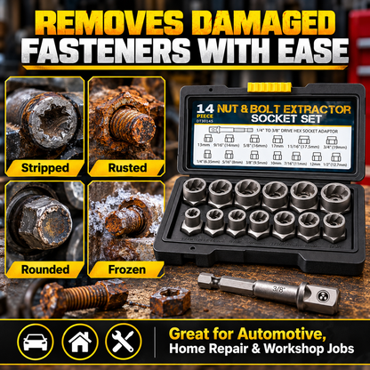14 Counts Bolt Extractor Tool Set