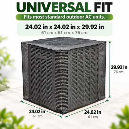 Full Mesh Outdoor AC Unit Cover – Breathable Leaf & Debris Protector for Condenser Units