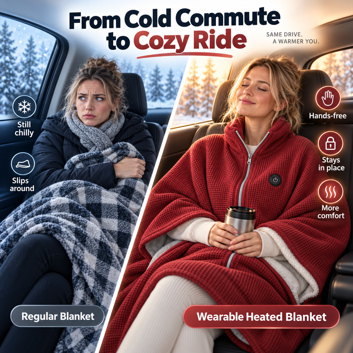 🔥Last Day 50% OFF-Wearable Heated Blanket – 8 Heating Zones & 3 Heat Levels