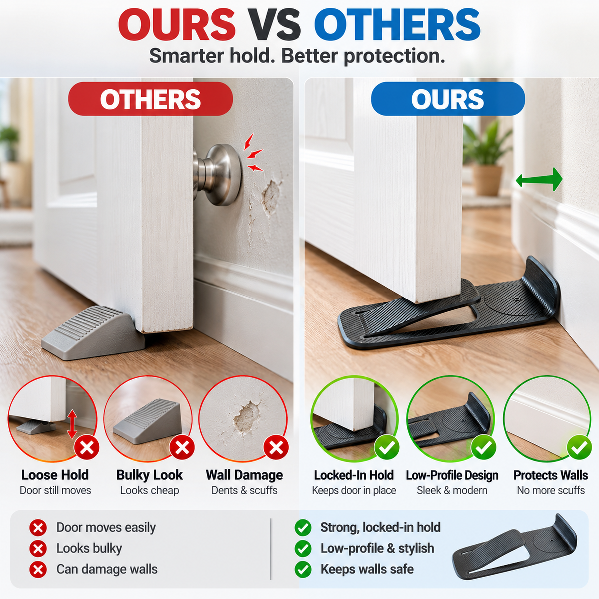 🔥Last Day 50% OFF – 🚪 No-Punch Heavy Duty Door Stopper & Wall Protector 🛡️