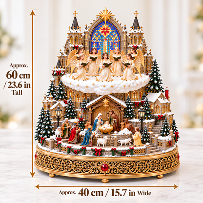 🔥 LAST DAY 48% OFF 🔥 Heavenly Angel Choir | Lighted & Rotating Christmas Nativity Village-USB-C Rechargeable