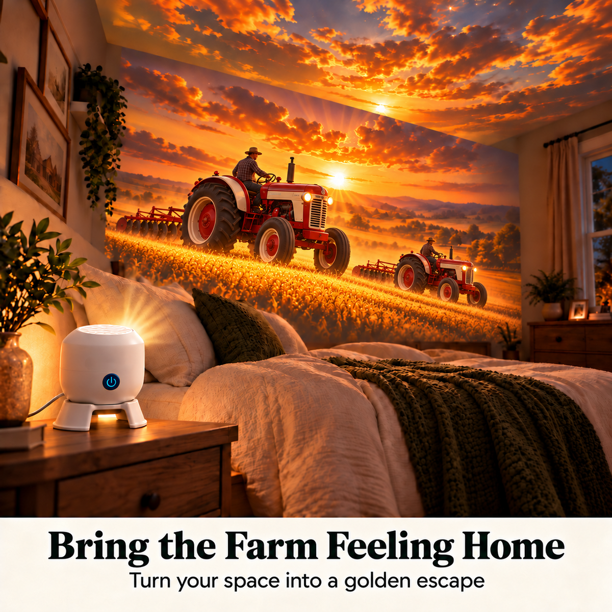 ⏳🚜 Tractor & Farm Scene Room Projector – Wall & Ceiling Décor for Tractor Lovers