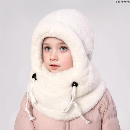 Kids Fleece Balaclava & Neck Warmer – Cozy Winter Hood for Ages 3–10