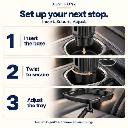 Universal 360° Swivel Car Cup Holder Tray