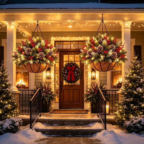 🎄 Last day: 49% OFF🏆Christmas basket with built-in lights |🎄 With built-in lights, weatherproof and maintenance-free