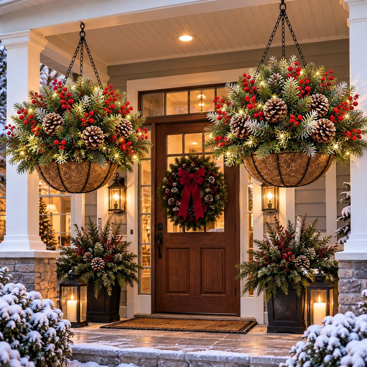 🎄 Last day: 49% OFF🏆Christmas basket with built-in lights |🎄 With built-in lights, weatherproof and maintenance-free