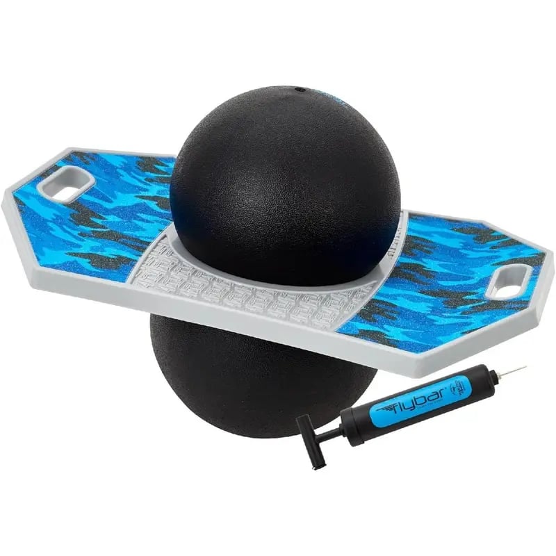Flybar LED Pogo Trick Ball - Unisex Plastic Bouncing Ball, Light-Up Anti-Slip Balance Bounce Board, 160 lbs Capacity, Retro 90s Toy for Indoor & Outdoor Active Play
