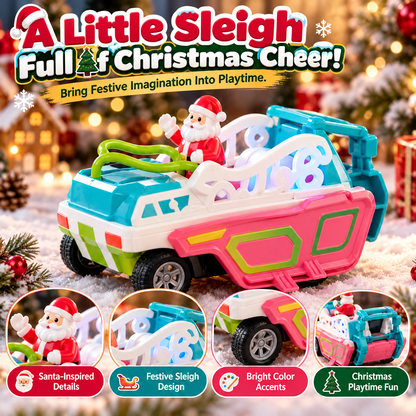 🔥Last day 50% OFF-2-in-1 Transforming Christmas Unicorn & Santa Sleigh – Magical Vehicle Transformation Toy & Holiday Gift 🎁