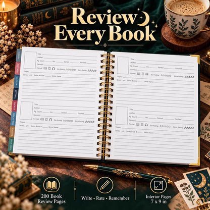 Midnight Study Hardcover Reading Planner for Book Lovers🌟Buy 2 Free Shipping