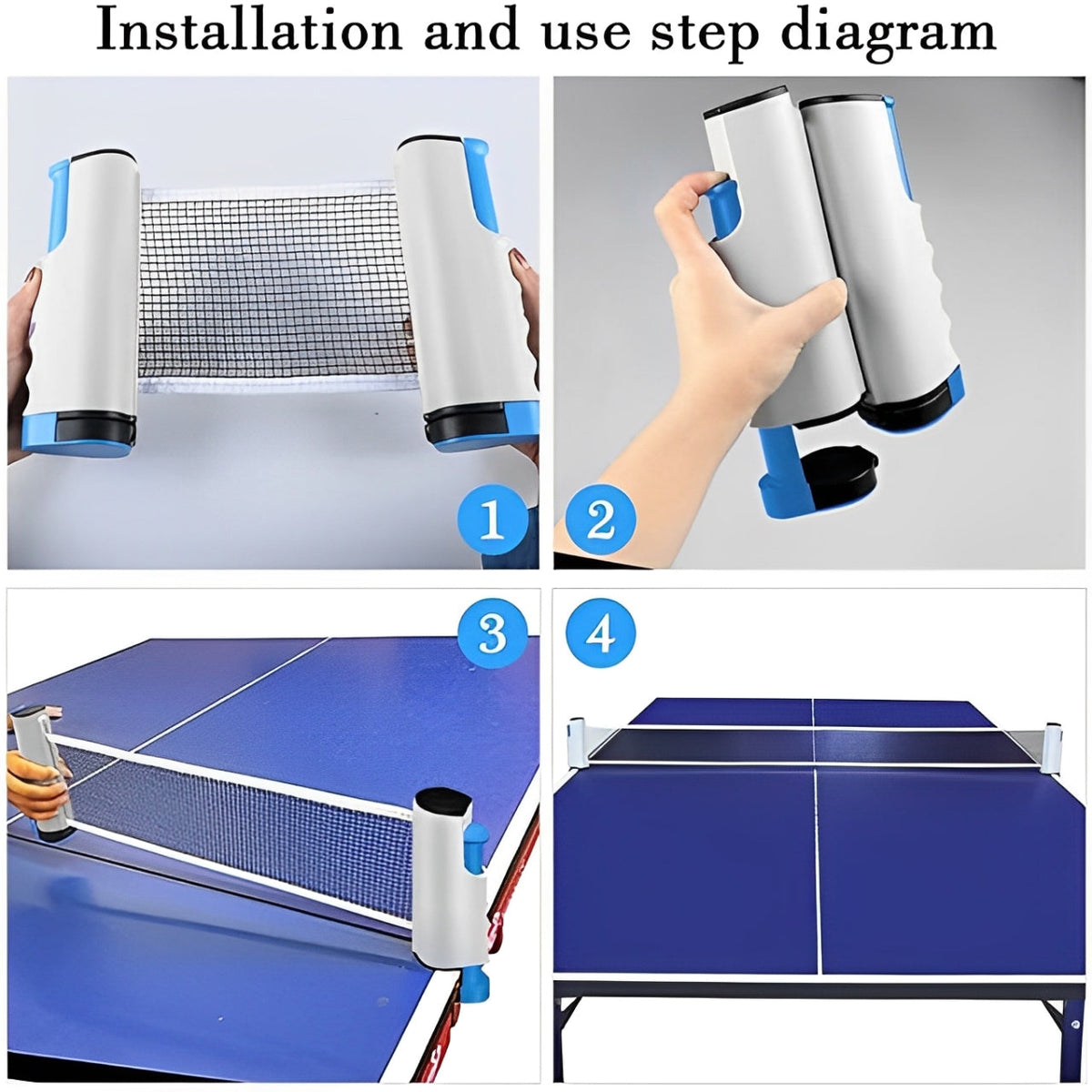 🏓 Retractable Ping Pong Net Set – Portable Clip-On Table Tennis Net for Indoor & Outdoor Games