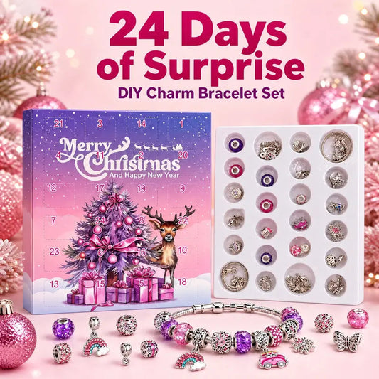 🔥Last day 50% OFF🎄24-Day Christmas DIY Charm Bracelet Advent Calendar🎁