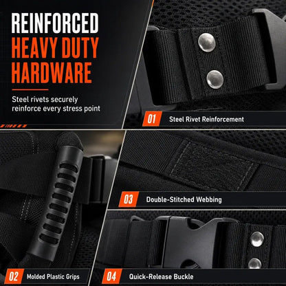 🏍️Motorcycle Passenger Grab Handle Belt – Non-slip, Adjustable, Heavy-Duty🛡️