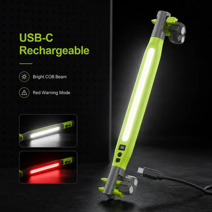Rechargeable COB Work Light – Magnetic 360° Rotating LED Inspection Light with Hook, Clamp & USB-C Charging