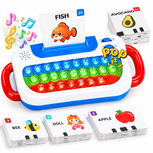 🔥Last Day 50% OFF – 🌈 3-in-1 Interactive Learning Keyboard for Kids ✨ Light-Up Pop It Educational Toy