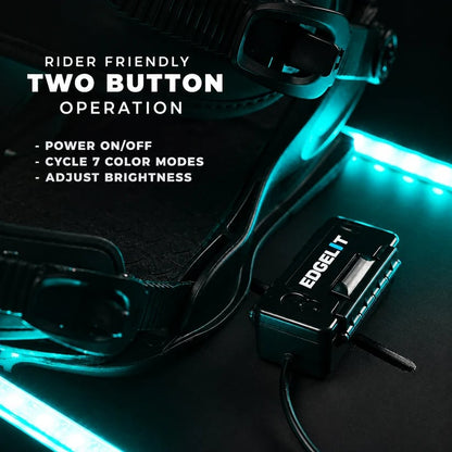 🏂LED Snowboard Edge Light Kit – 7 Colors, Remote Control & Rechargeable Night-Riding Lights✨