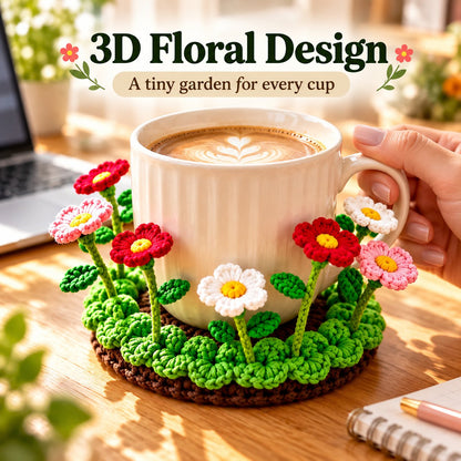 🌸49% OFF🌸Handmade Crochet Floral Coaster | Everlasting Table Art 🌸