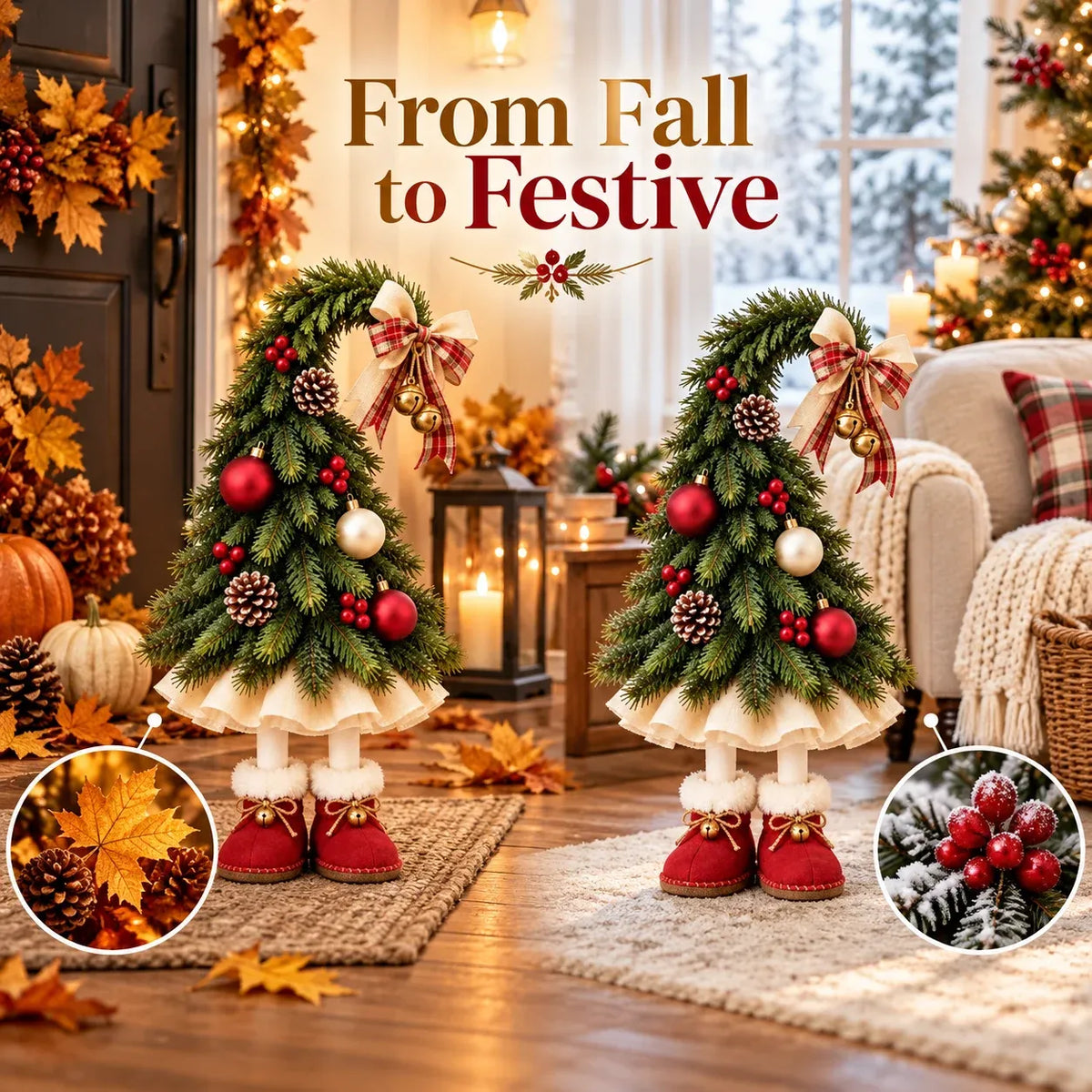 Curved-Top Elf Mini Table Tree | For nook & seasonal shelf decor