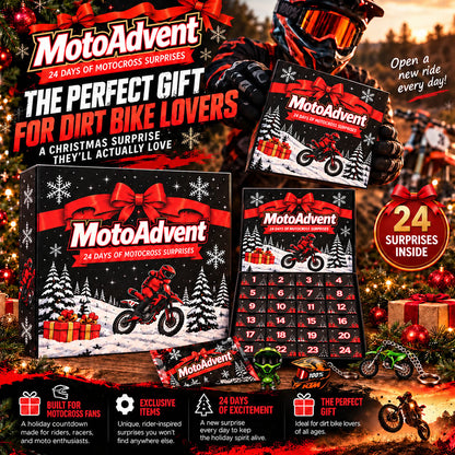 🔥Last Day 50% OFF-Motocross Lover Advent Calendar | 24 Days of Rider Themed Gifts, No Candy Fillers