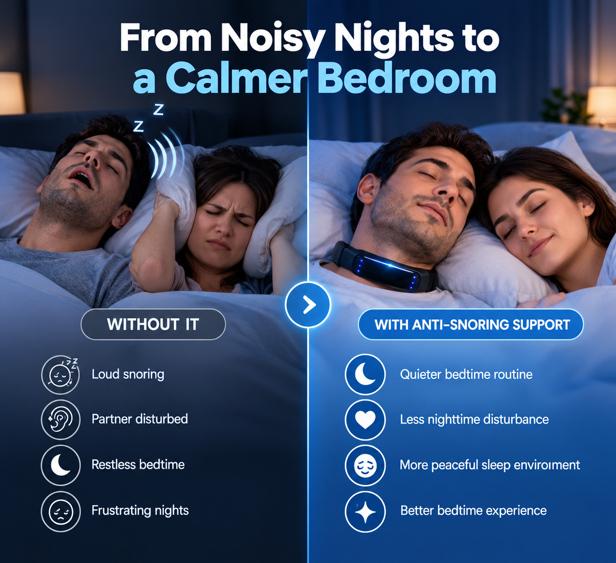 🌙 HOT SALE | Snoring Support Neck Wearable – Lightweight Hands-Free Bedtime Device for Quieter Night Routines