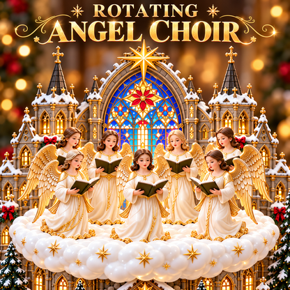 🔥 LAST DAY 48% OFF 🔥 Heavenly Angel Choir | Lighted & Rotating Christmas Nativity Village-USB-C Rechargeable