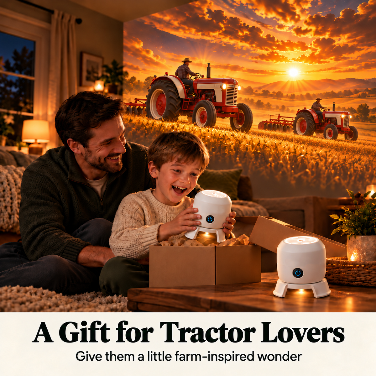 ⏳🚜 Tractor & Farm Scene Room Projector – Wall & Ceiling Décor for Tractor Lovers