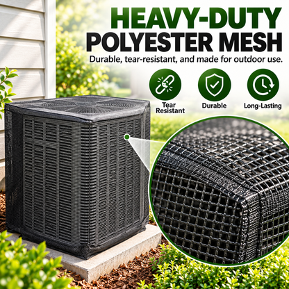 Full Mesh Outdoor AC Unit Cover – Breathable Leaf & Debris Protector for Condenser Units