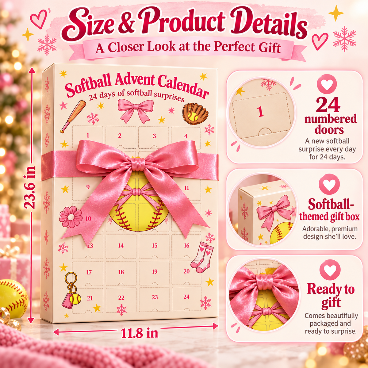 Softball Advent Calendar – 24 Days of Softball Surprises for Girls