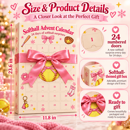 Softball Advent Calendar – 24 Days of Softball Surprises for Girls