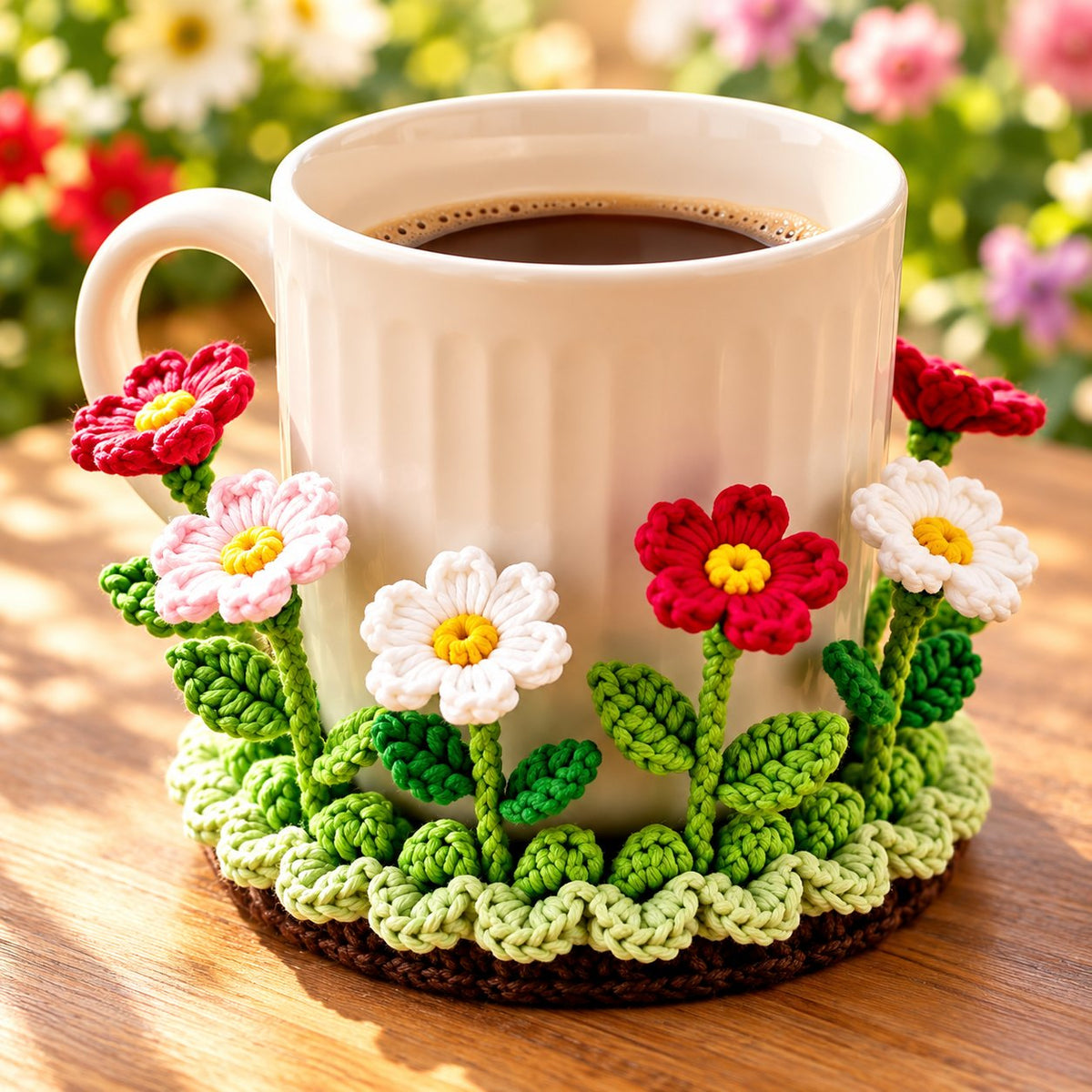 🌸49% OFF🌸Handmade Crochet Floral Coaster | Everlasting Table Art 🌸