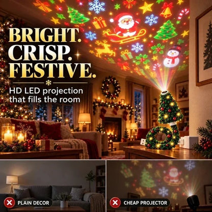 🔥Dernier jour – 49 % DE RÉDUCTION 🔥 Projecteur USB en forme de sapin de Noël magique – Lampe d’ambiance festive pour les fêtes