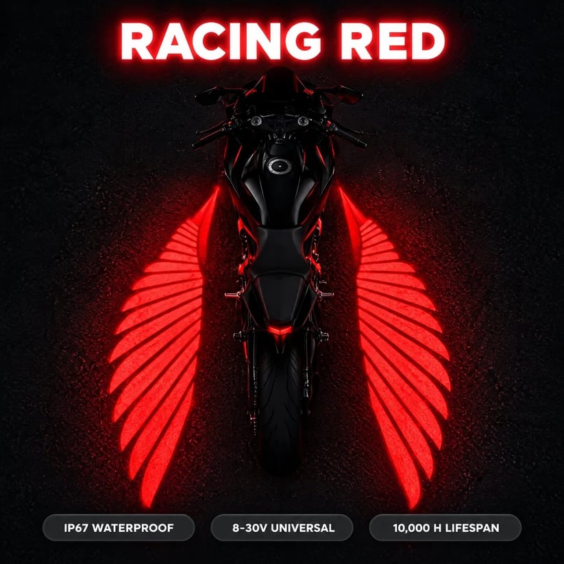 ⏰ LAST DAY 50% OFF 🏍️ Angel Wing Motorcycle LED Projector Lights (1 Pair)