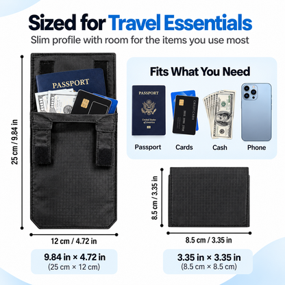 Hot sales🔥Hidden Travel Passport Pouch – Slim Belt Wallet for Cash, Cards & ID