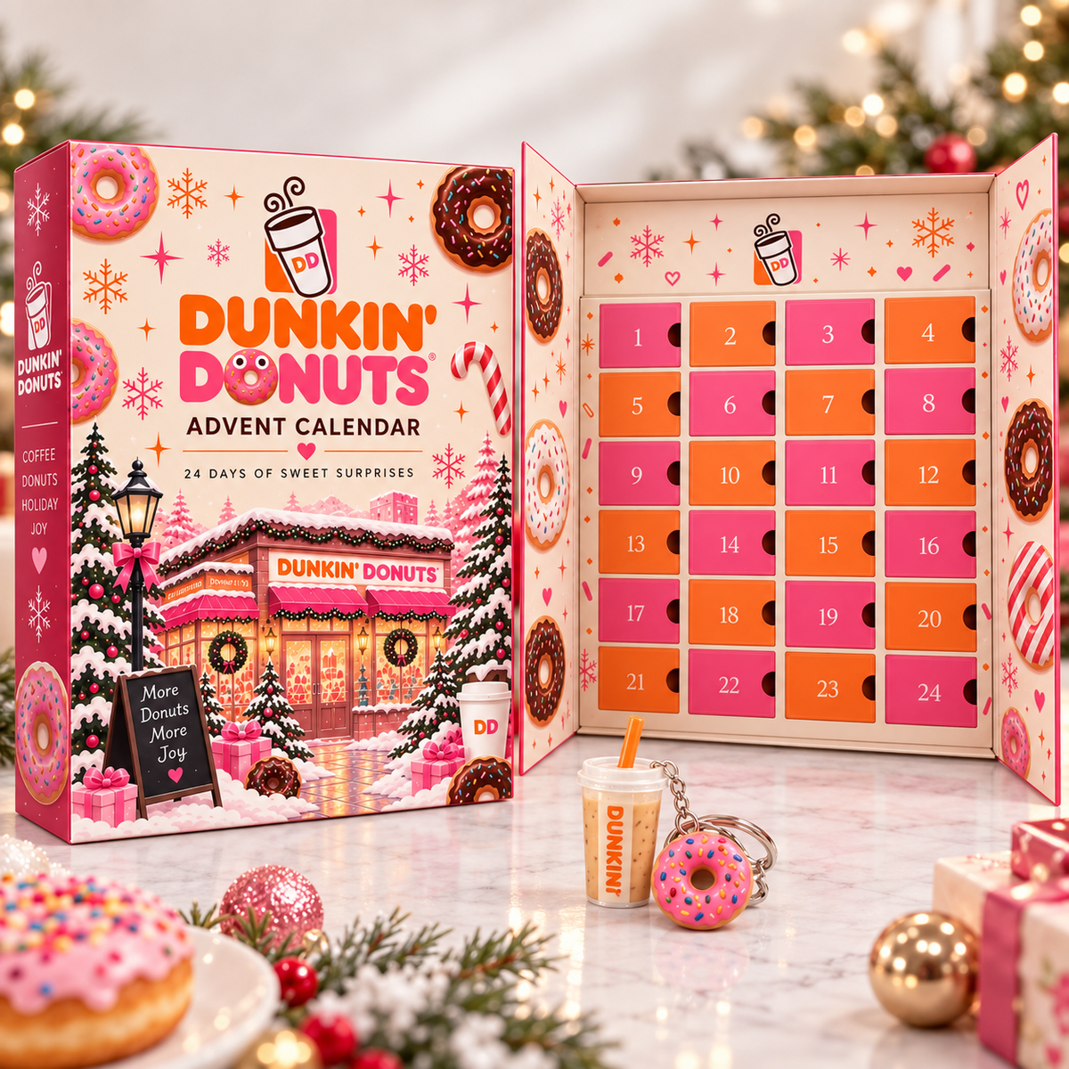 🍩  ☕  24 Days of Coffee Shop Advent Calendar 2026 – 24 Surprise Coffee & Donut Keychain Collectibles