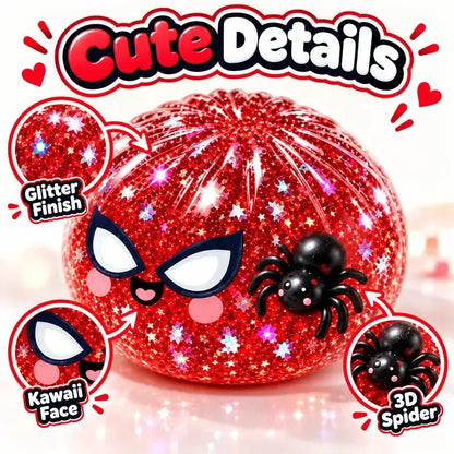 Halloween Spider Squishy Dumpling Toy – 3.35-Inch Slow-Rise Sensory Fidget